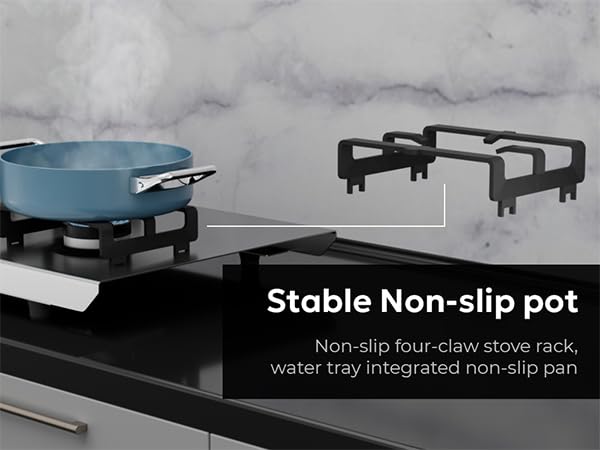 Sunshine Shield Ultra Slim Stainless Steel Cooktop, ISI Certified Manual Ignition 3 Burner Gas Stove, 2 Years General Warranty