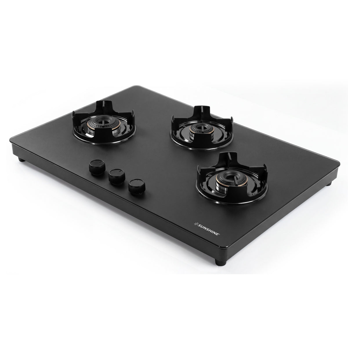 Defender 3 Burner Matte Hob Top | 10-Year Warranty | Manual Ignition