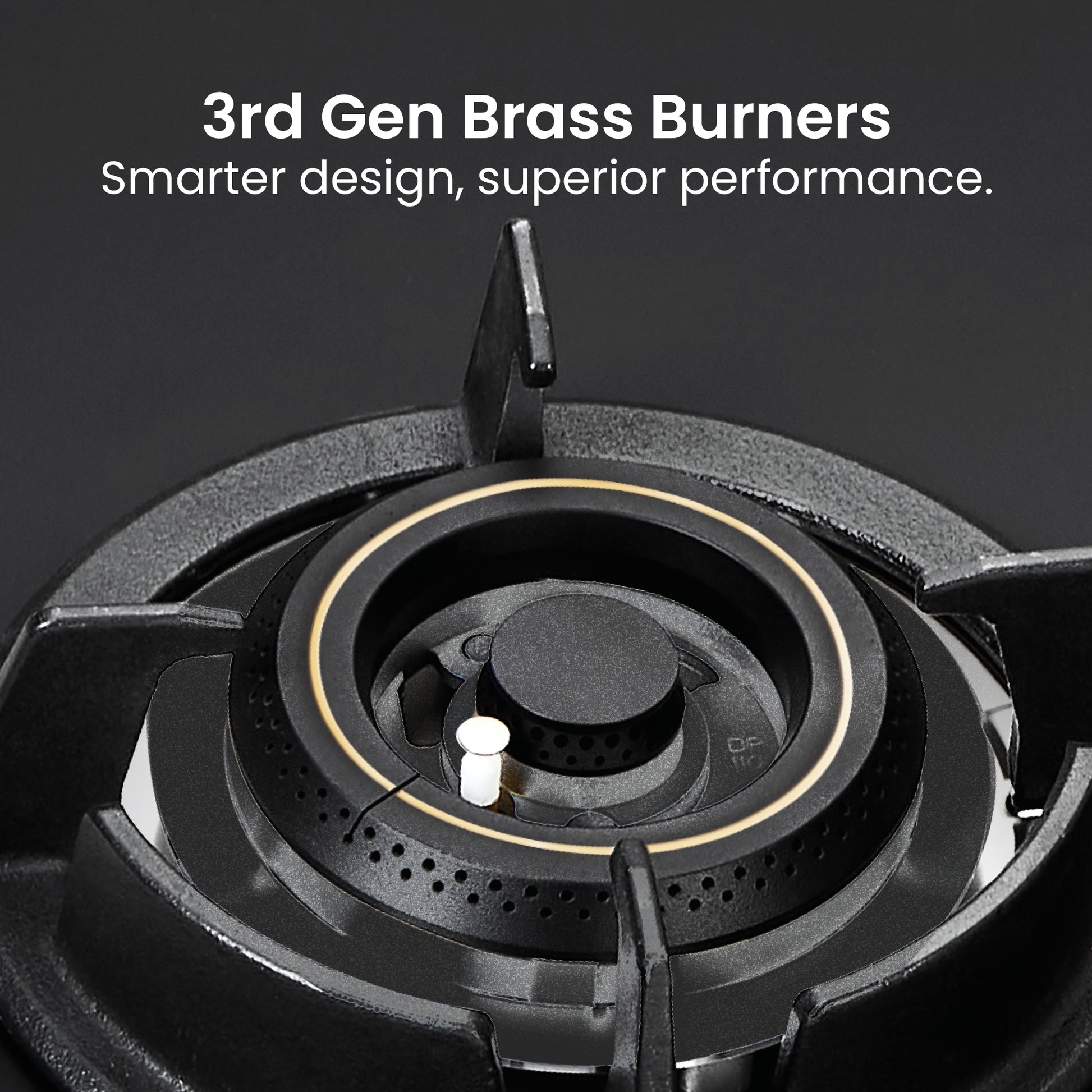 Sunshine Carnival Plus Brass Burner Matt Finish Super Slim Tablet Hob 3 Burner Auto Ignition