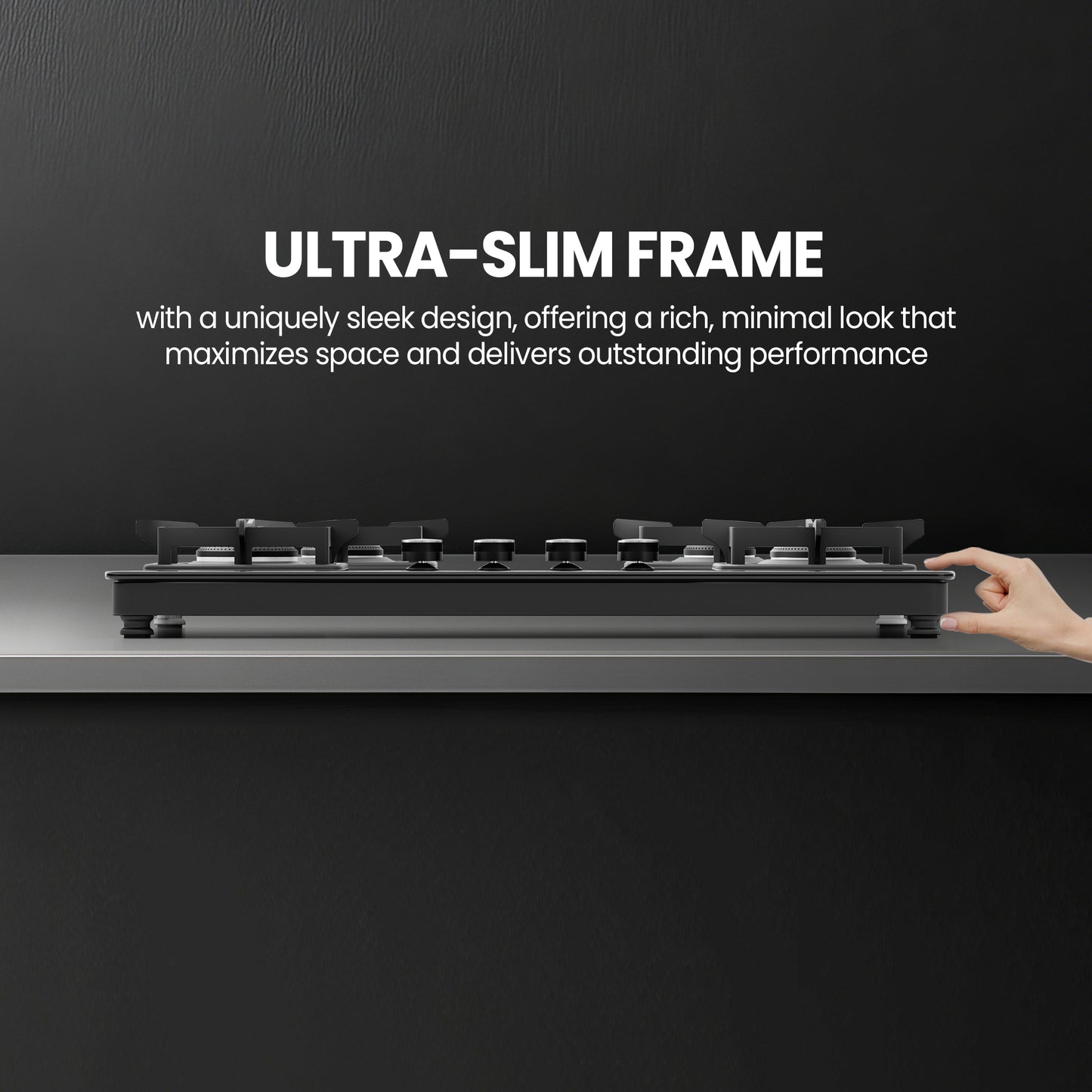 Sunshine Slimmest Magnite 4 Burner Glass Hob Top Cooktop Manual Ignition