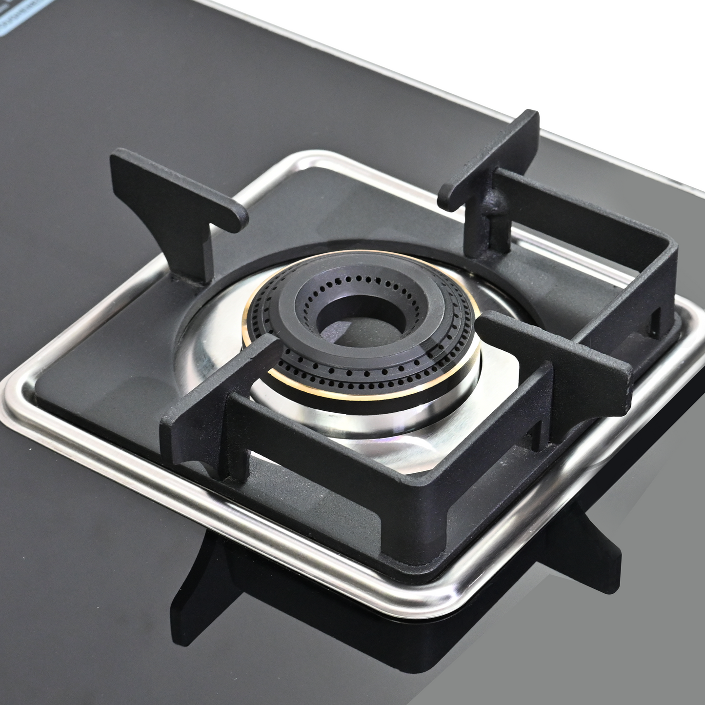 Sunshine Crystal 3 Burner | 3 Burner Glass Gas Stove | Hob Top Cooktop | Tempered Glass, 360° Rotating Brass Gas Nozzle | Manual Ignition | LPG Ready & PNG Compatible (Premium - Dual)