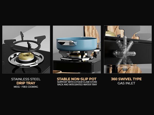Sunshine Phoenix 4 Burner Gas Stove Cooktop Manual Ignition