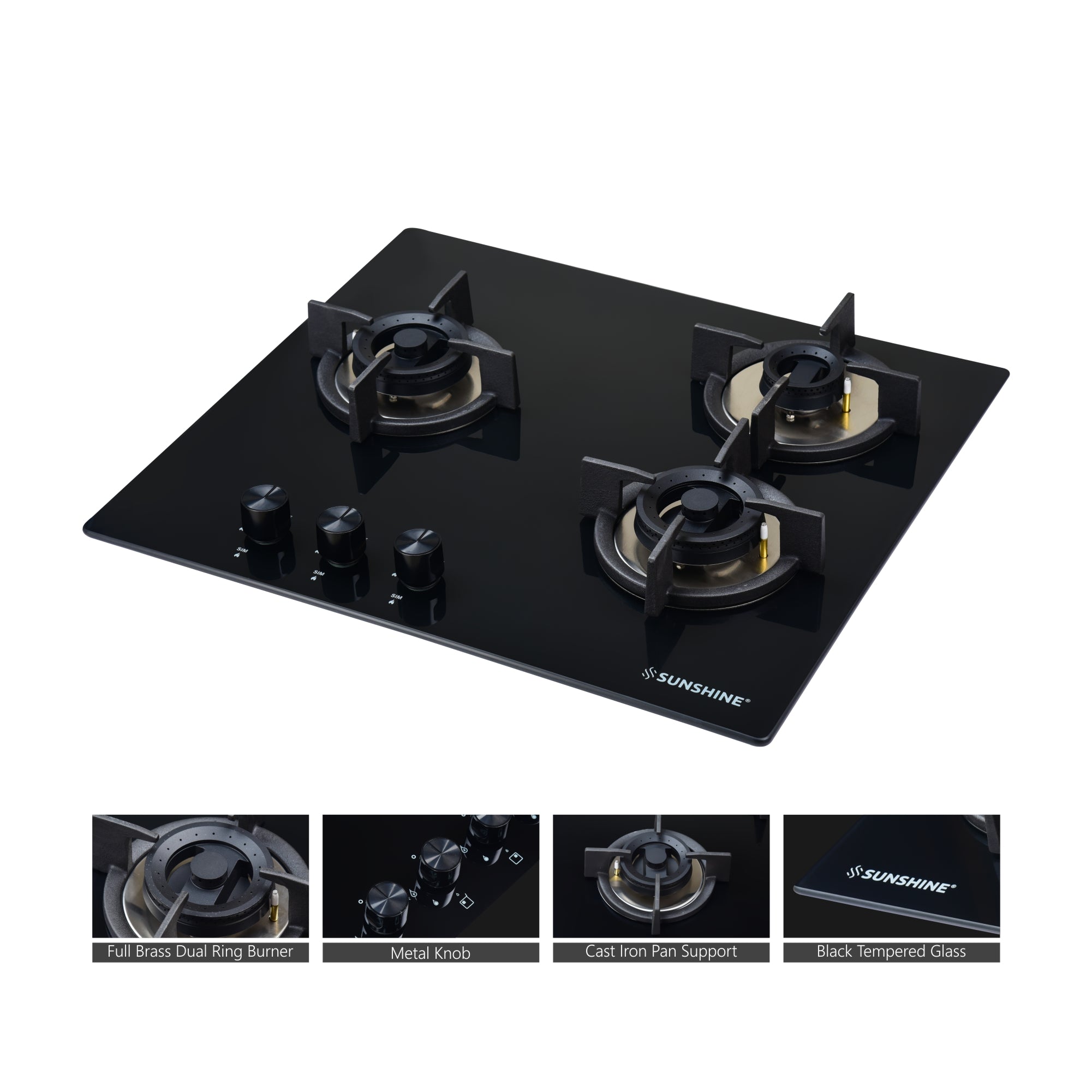 Sunshine Marcella 3B 60-CM Auto ignition Built-in-Hob
