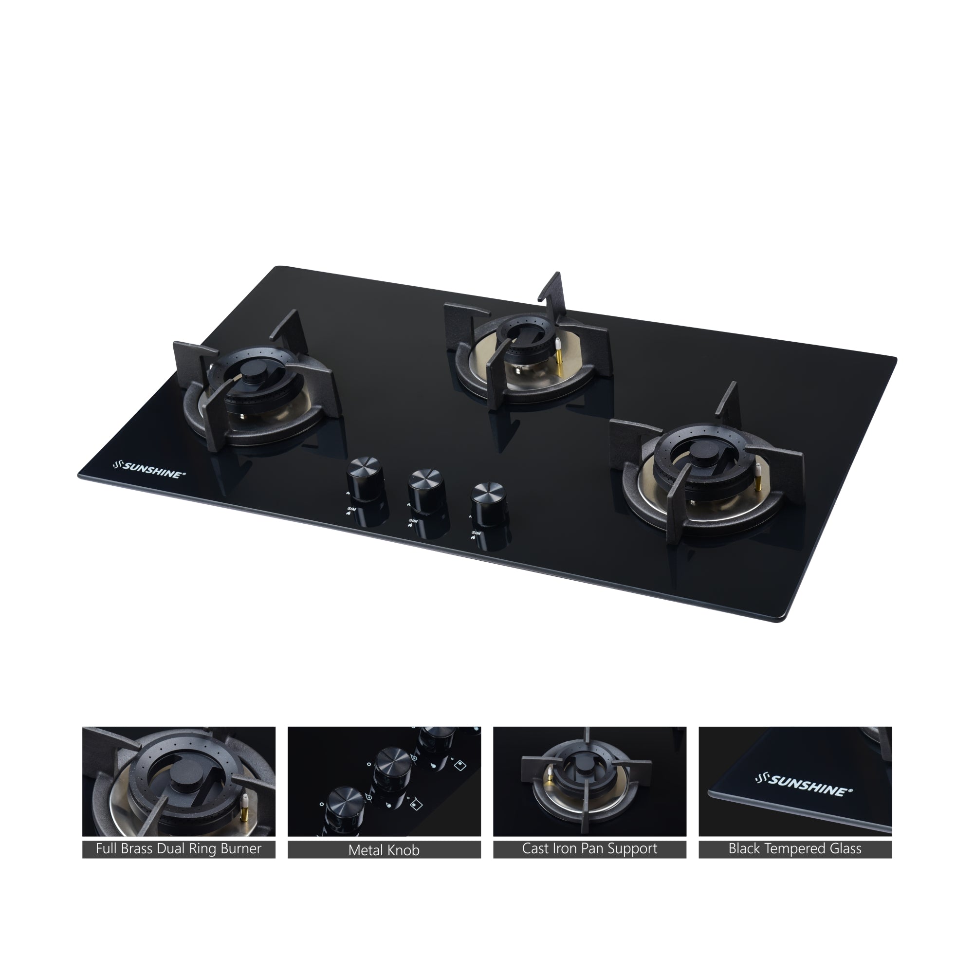 Sunshine Marcella 3B 75-CM Auto ignition Built-in-Hob