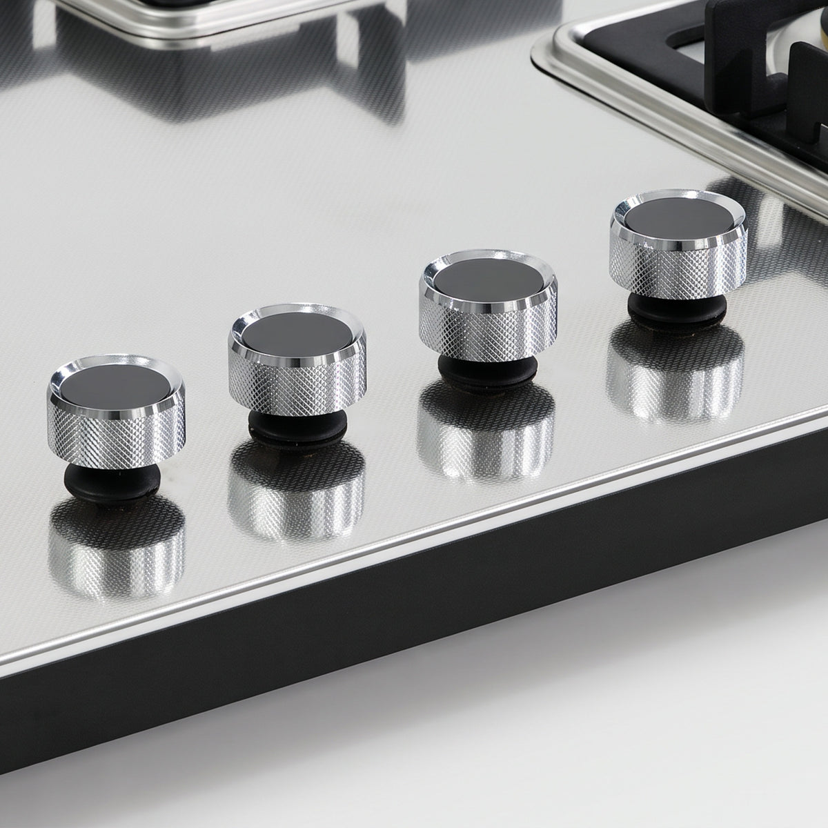 Rover Metal Hobtop – Honeycomb Steel Finish | 3 & 4 Burner |Brass Burners