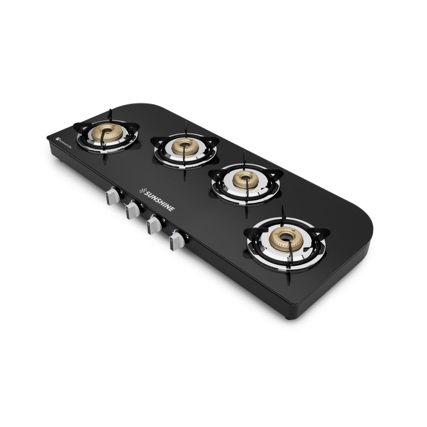 Sunshine Olympic Gold 4 Burner Gas Stoves Manual Ignition Glass Top