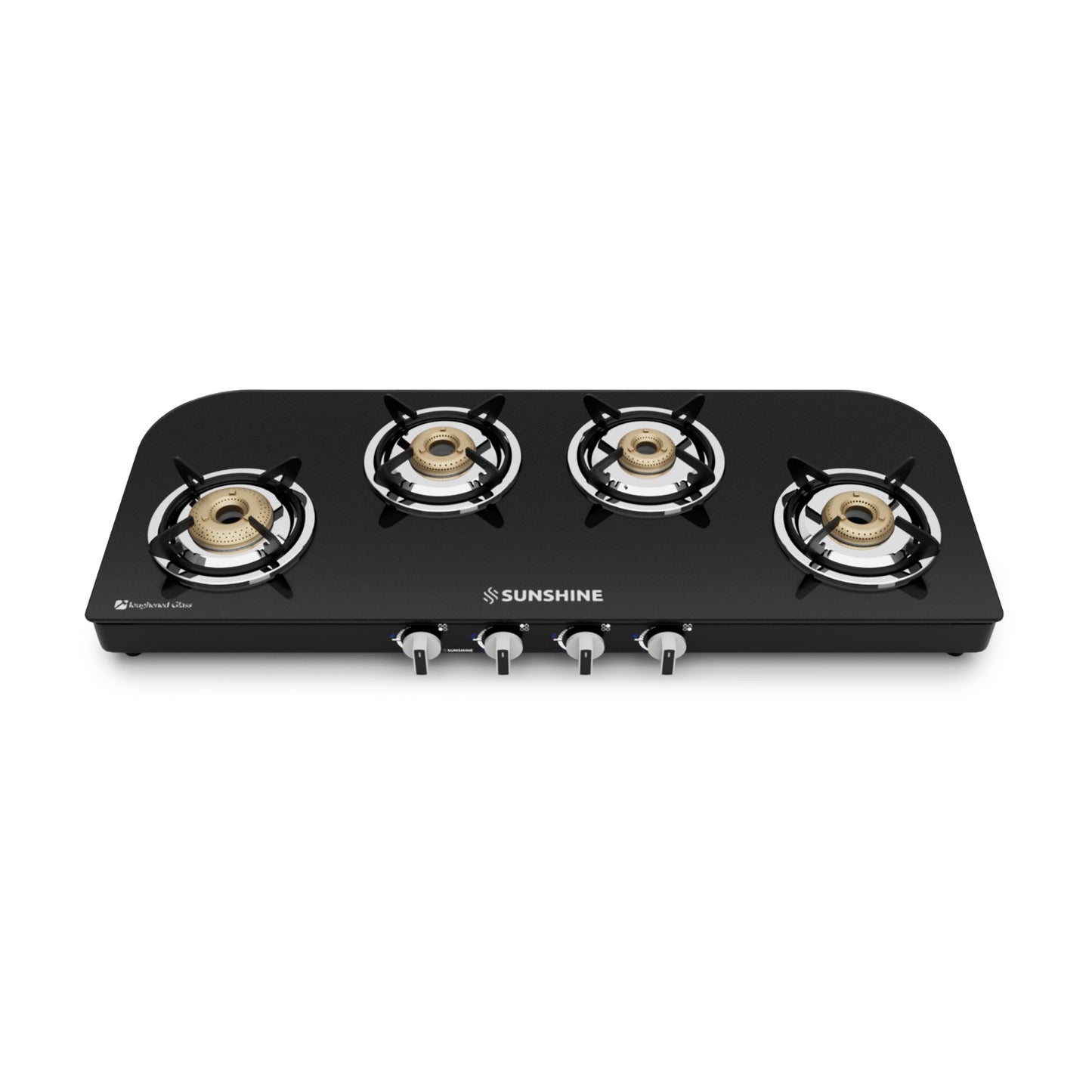Sunshine Olympic Gold 4 Burner Gas Stoves Manual Ignition Glass Top