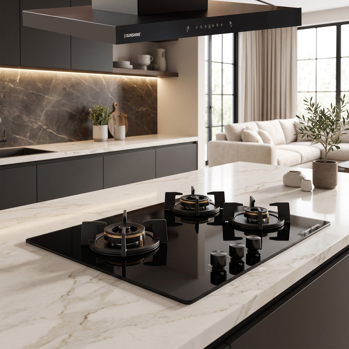 Harmony Built-In-Hob | 3 Burner 78CM