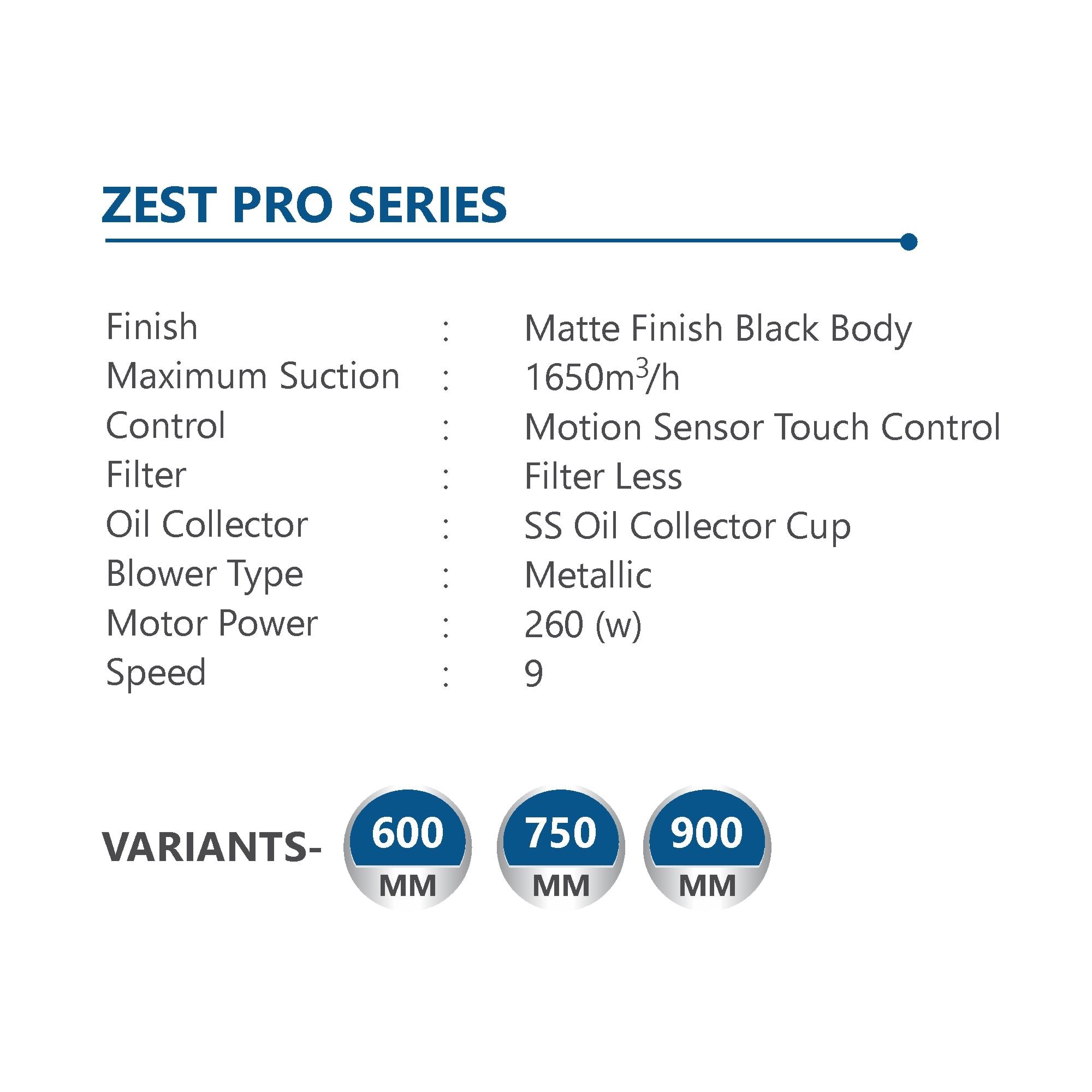 Sunshine Zest Pro Silent Series Wall Mounted Auto Clean Chimney