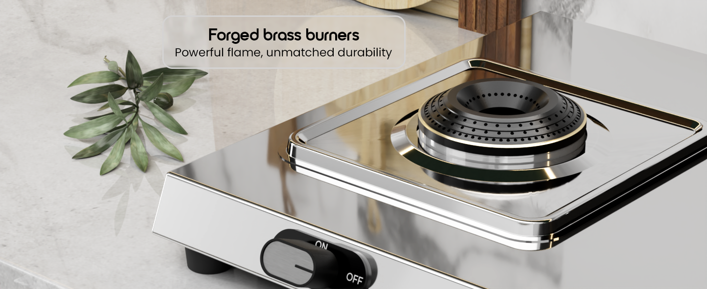 Sunshine Thunder 3 Burner | 3 Burner Stainless Steel Gas Stove | 5 Year Body & Burner Warranty By Sunshine | 5G Technology, LPG Ready & PNG Compatible (Silver)