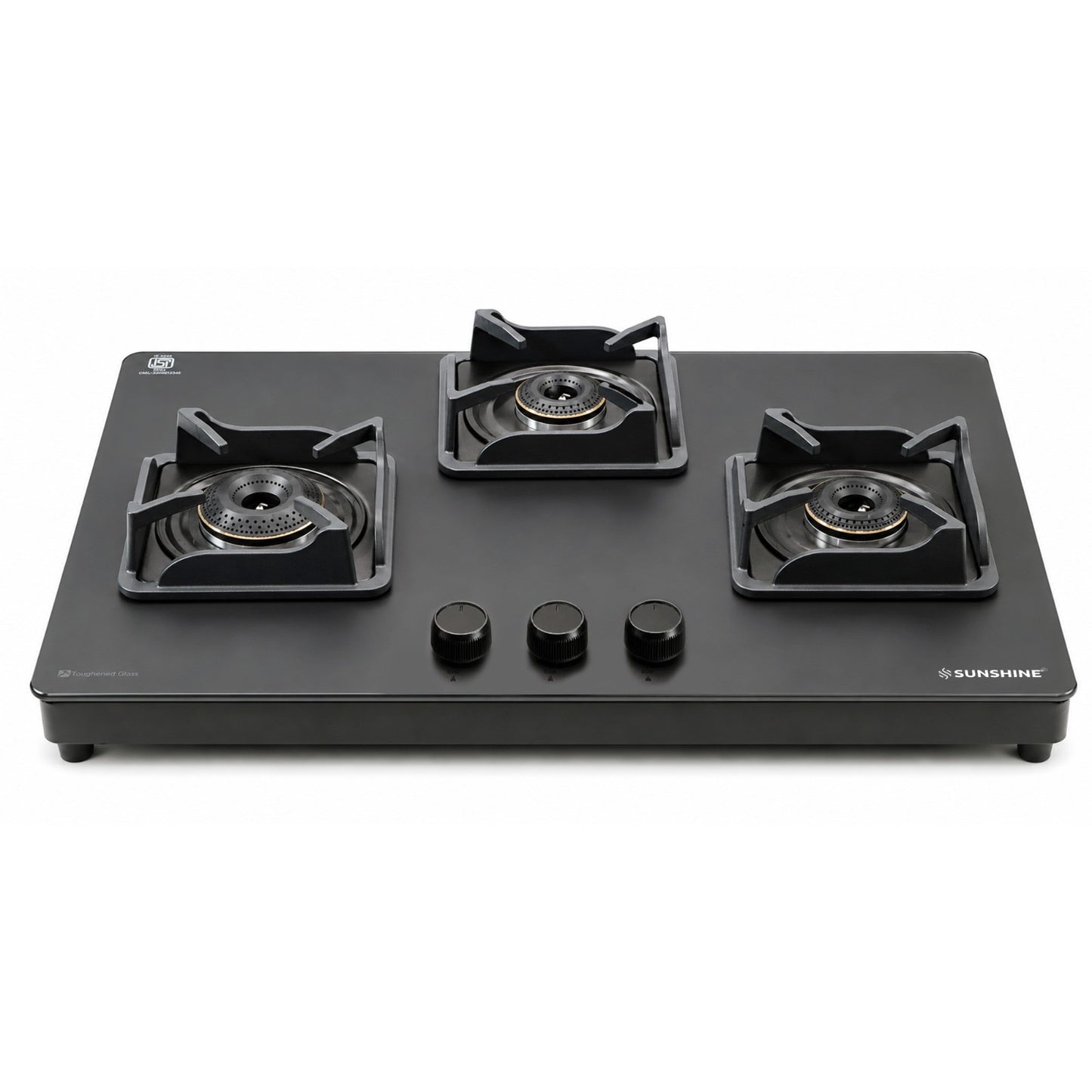Shine Platinum Hobtop | 3 & 4 Burners | Matt Finish | SABAF Italian Valves
