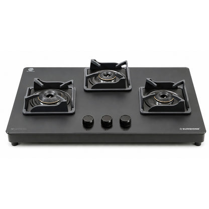 Shine Platinum Hobtop | 3 & 4 Burners | Matt Finish | SABAF Italian Valves