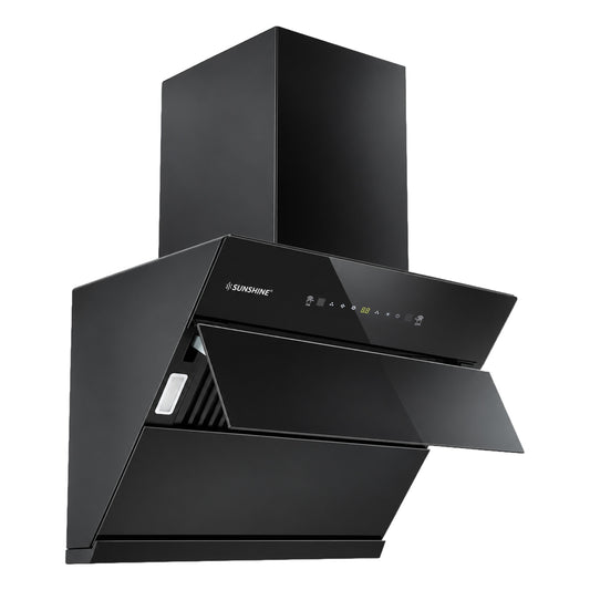 Hilux Kitchen Slant Chimney | 1500 m³/hr | Matt Finish | Auto-Clean | 60/75/90 CM