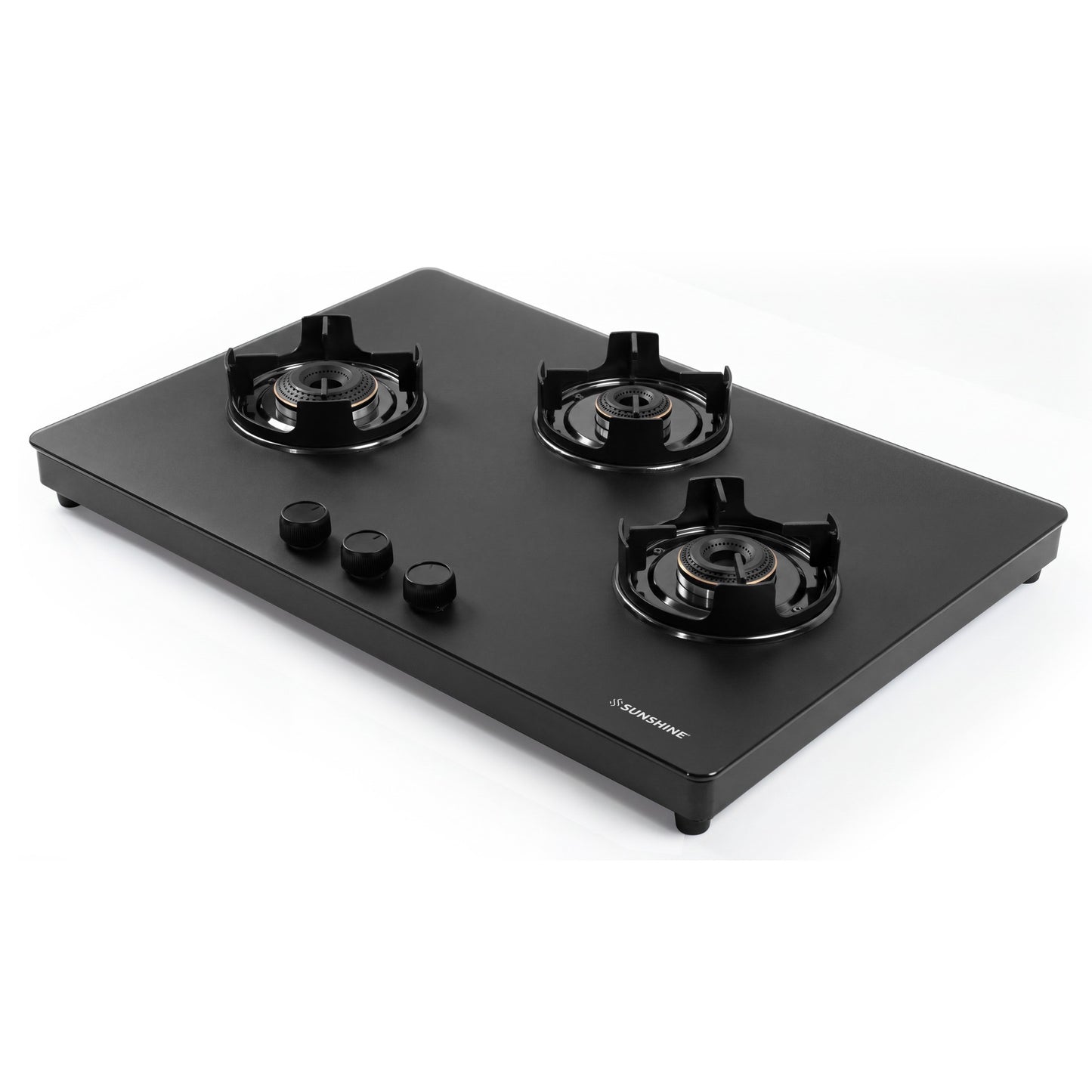 Defender 3 Burner Matte Hob Top | 10-Year Warranty | Manual Ignition