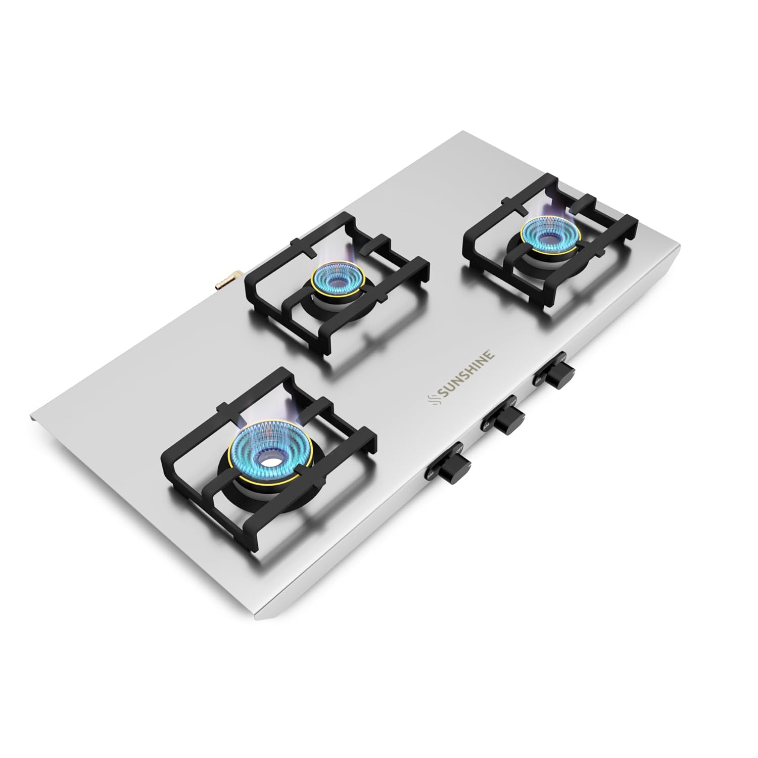 Stainless Steel Glass Burner Gas Stove 3-Burner Gas Stove Tempered - Main Image