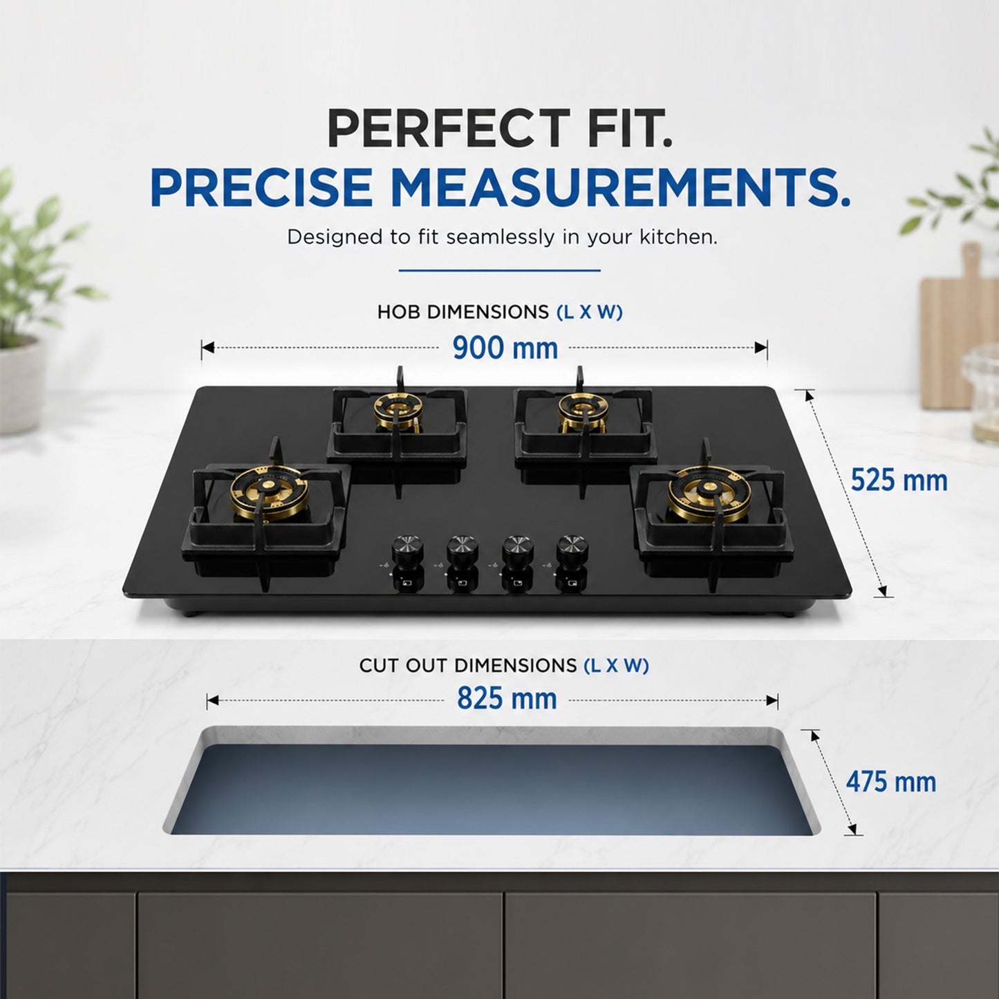 Sunshine Galio Built-in Hob | 5-Year Warranty | Glossy Toughened Glass | Auto Ignition