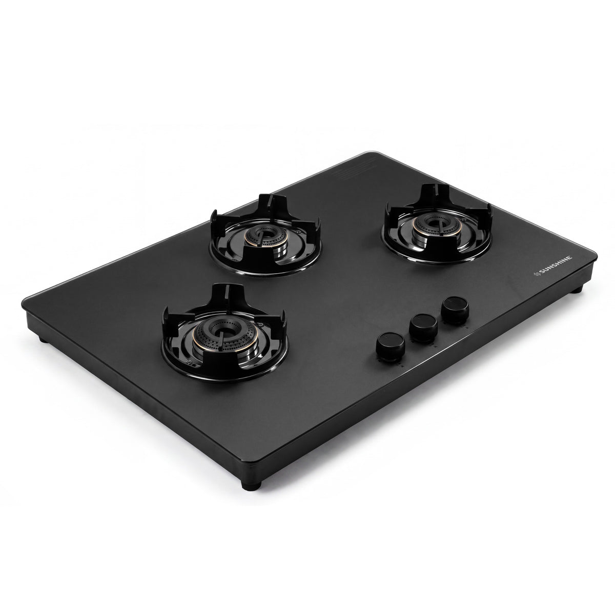 Defender 3 Burner Matte Hob Top | 10-Year Warranty | Manual Ignition
