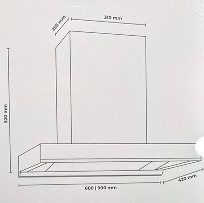 Sunshine Dijon Wall Mounted Designer Auto Clean Hoods Chimney BLDC Motor (60CM/90CM)