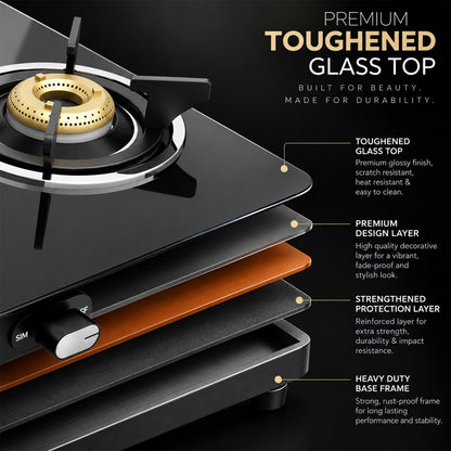 Sunshine Phoenix 3 Burner Gas Stove Cooktop Manual Ignition