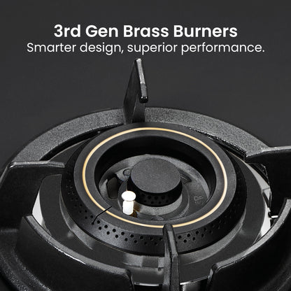 Sunshine Carnival Plus 784 Brass Burner Matt Finish Super Slim Tablet Hob 4 Burner Auto Ignition