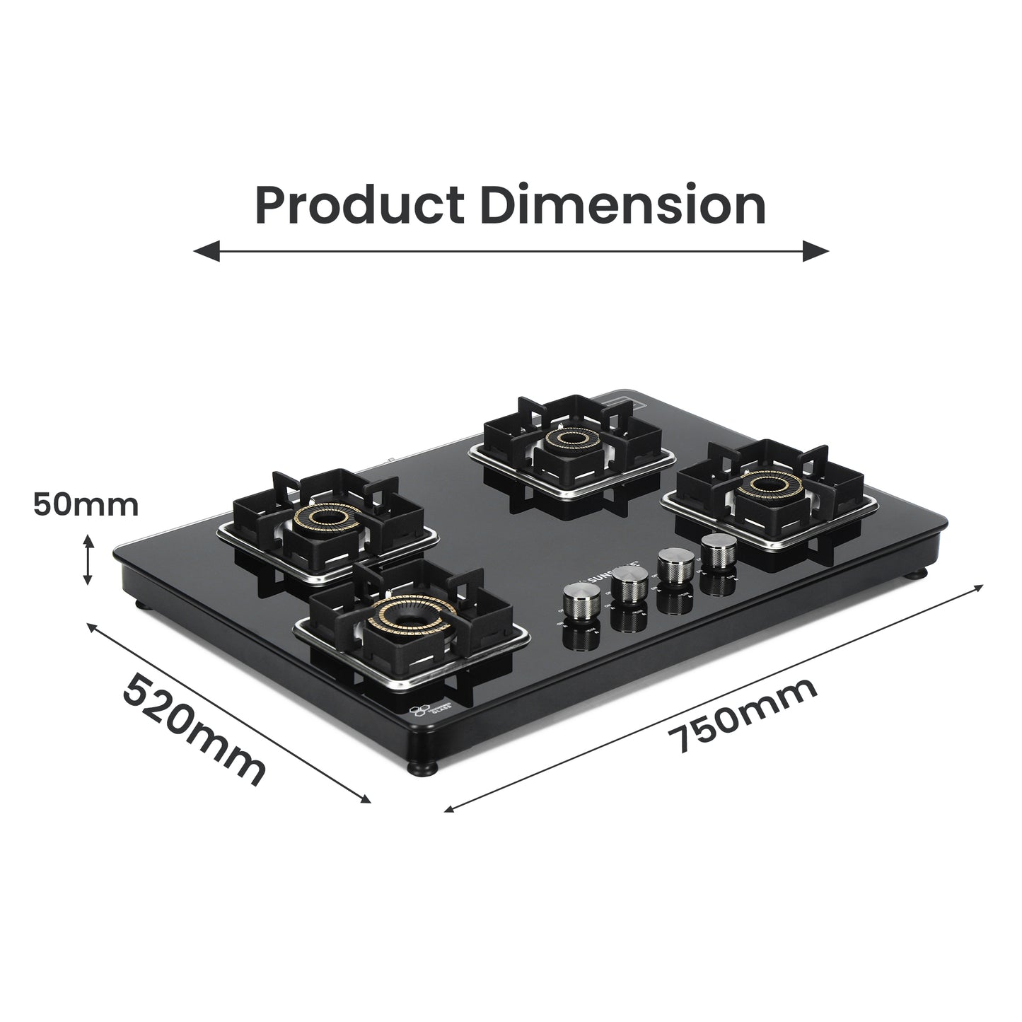 Sunshine Shine Four Burner Gas Stove/Hob Top Auto Ignition