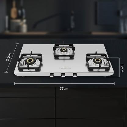 Sunshine Curvv Gas Stove 3 Burner