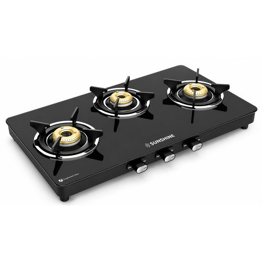 Sunshine Phoenix 3 Burner Gas Stove Cooktop Manual Ignition