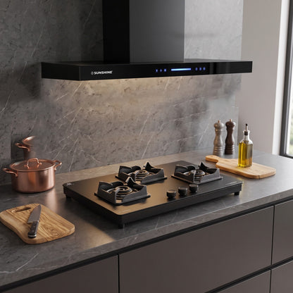 Shine Platinum Hobtop | 3 & 4 Burners | Matt Finish | SABAF Italian Valves