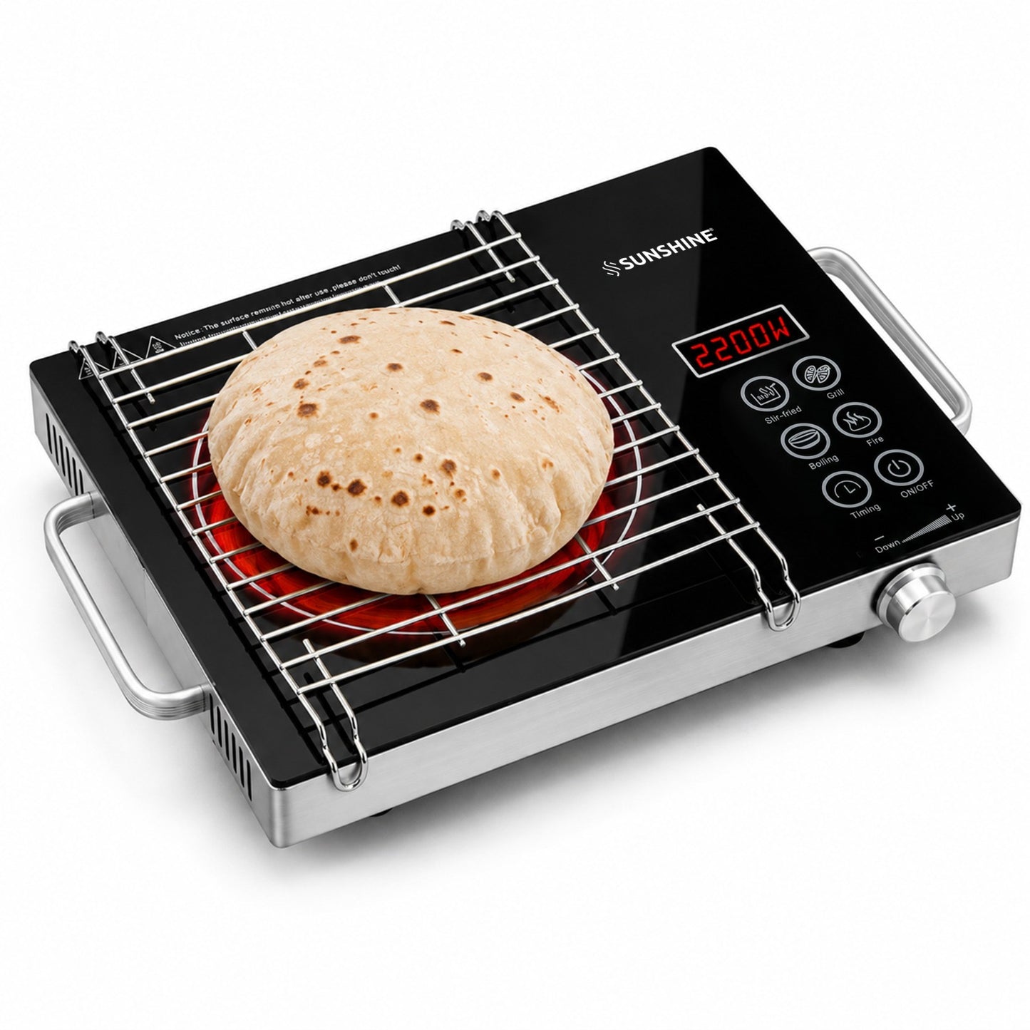HeatWave Infrared Cooktop 2200W | Compatible with All Cookware | 4 Cooking Modes | 60–700°C | BBQ Grill