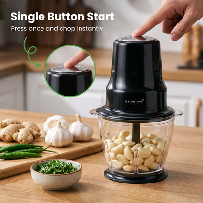 TurboChop Electric Chopper | 3-in-1 Chopping, Mincing & Whisking