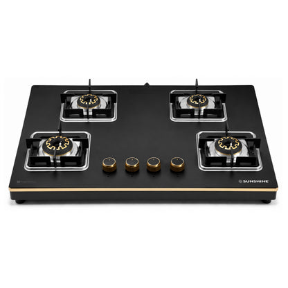 Shine Gold Hob Cooktop | 3 & 4 Burners