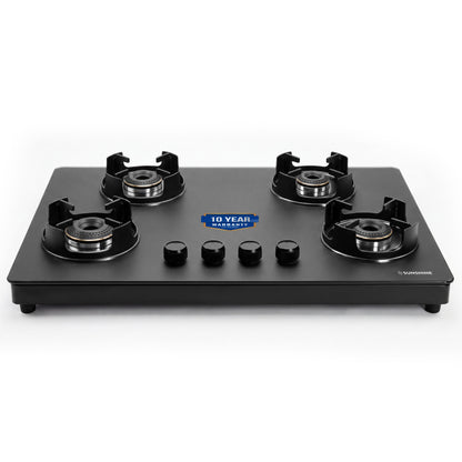 Sunshine Defender 4 Burner Matte Hob Top | 10-Year Warranty | Manual Ignition