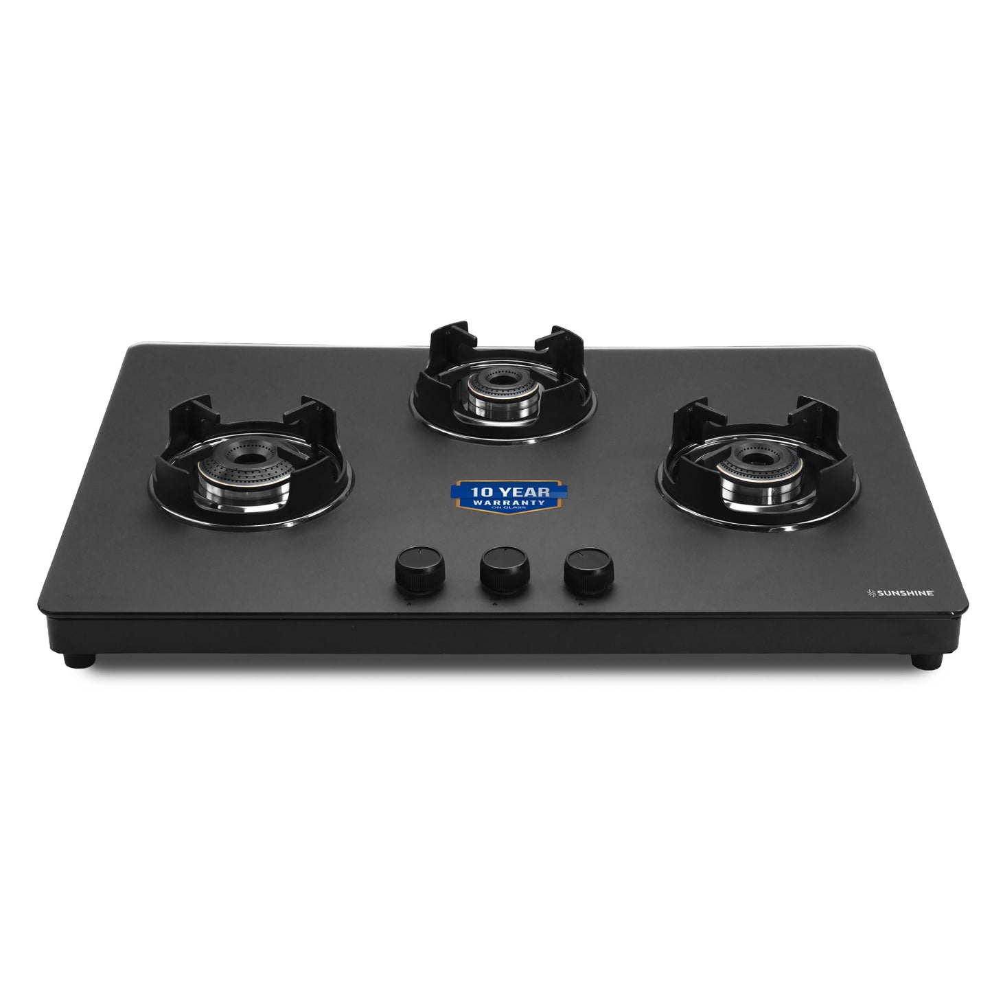 Defender 3 Burner Matte Hob Top | 10-Year Warranty | Manual Ignition