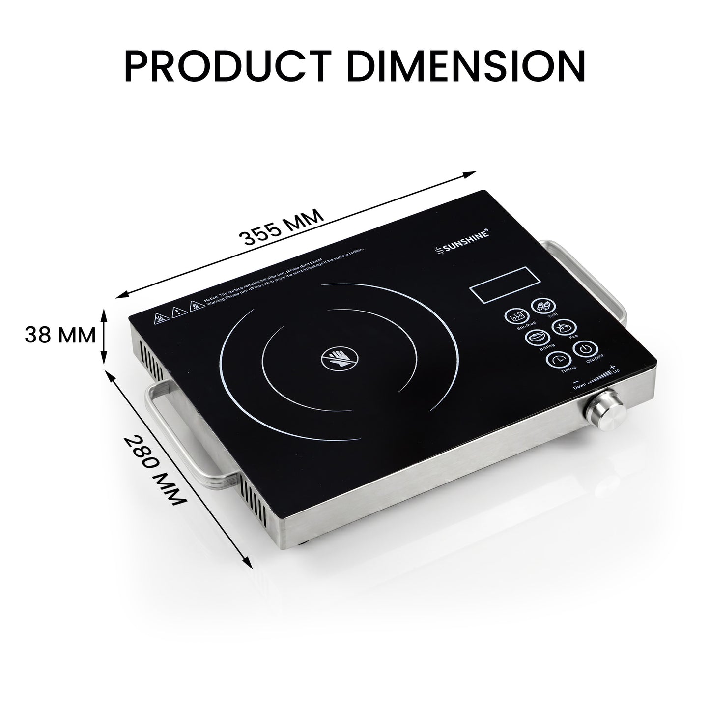 HeatWave Infrared Cooktop 2000W | 7 Cooking Modes | 60–700°C Temperature Control | Stainless Steel Body | Portable Infrared Cooker
