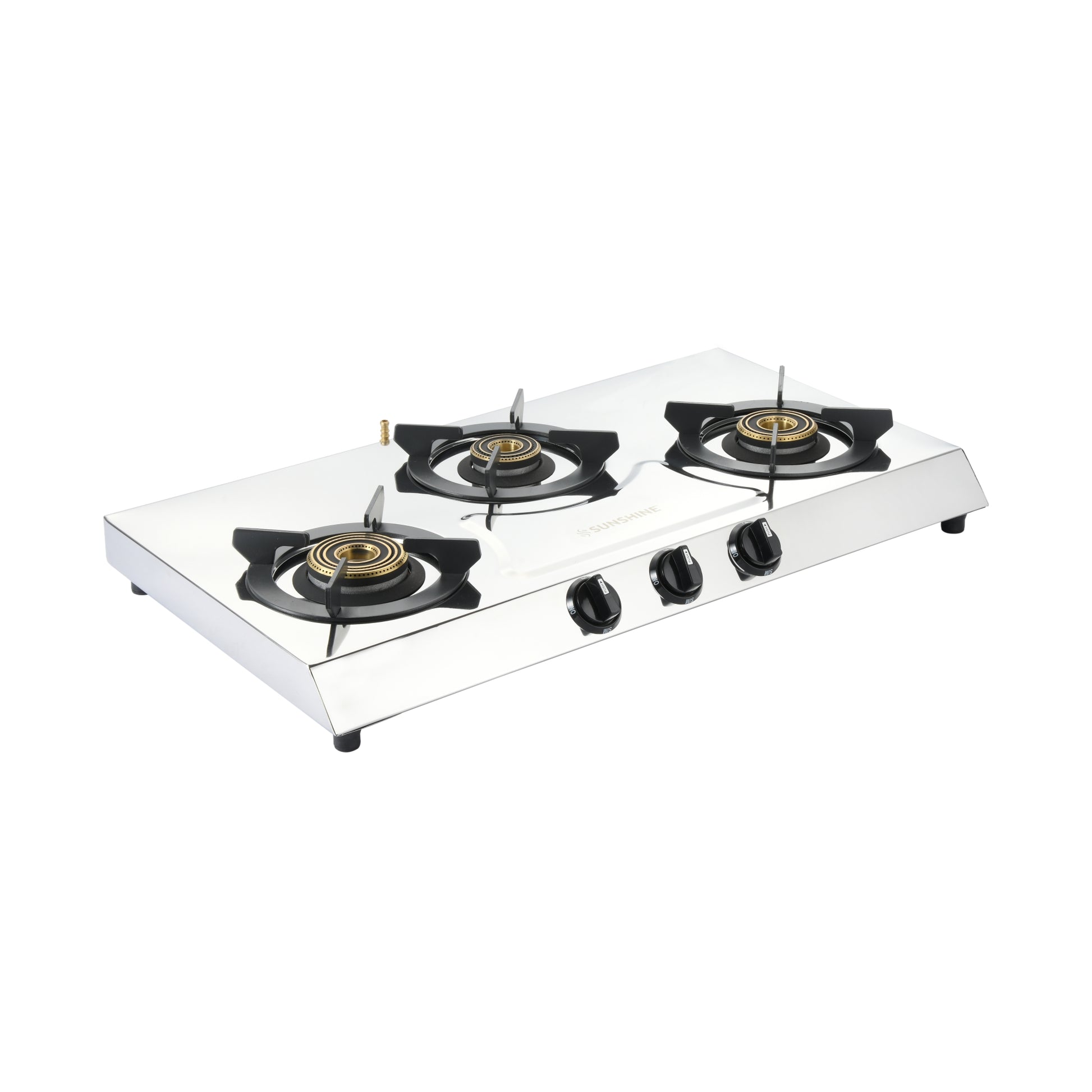 Sunshine Magistic Three Burner Stainless Steel Gas Stove Manual Ignition