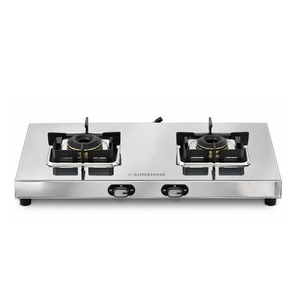 Thunder 2 Burner Stainless Steel Gas Stove | 5 Year Body & Burner Warranty