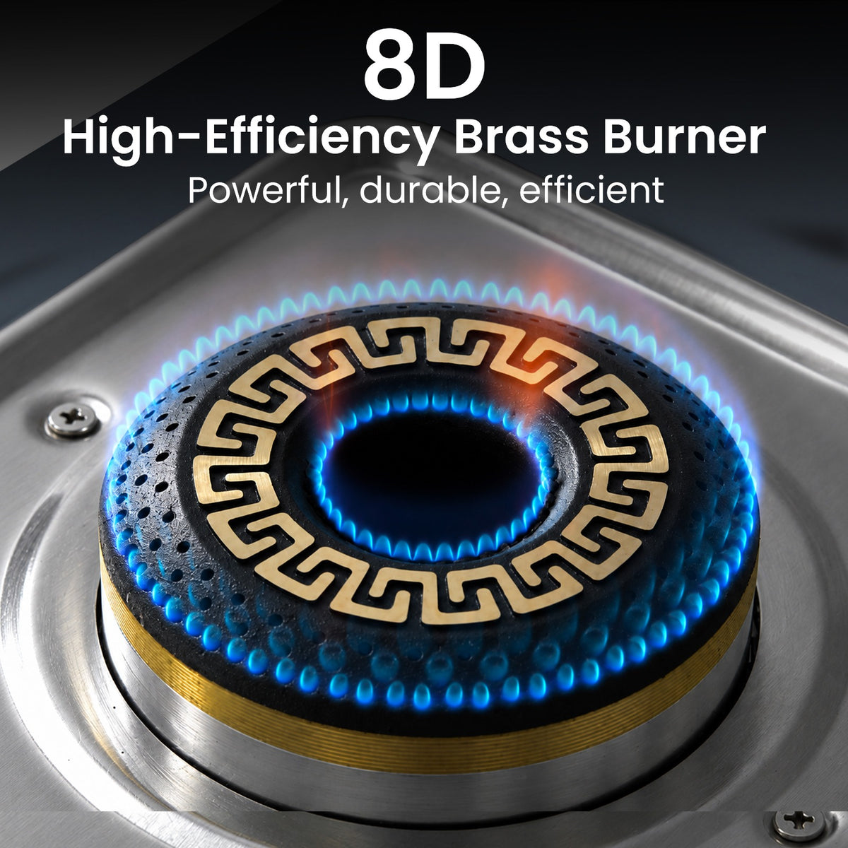 Arrow 2 Burner Gas Stove | Glass Top | 8D Brass Burner | Manual Ignition