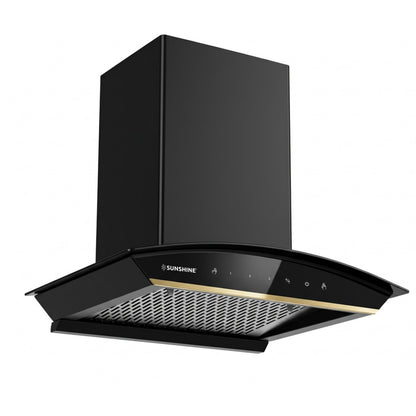 Sunshine Crysta Gold Kitchen Chimney | Auto Clean | 1500 m³/hr | 60CM, 75CM, 90CM