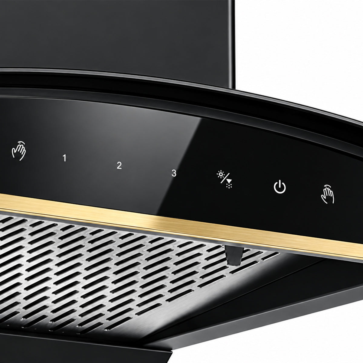 Sunshine Crysta Gold Kitchen Chimney | Auto Clean | 1500 m³/hr | 60CM, 75CM, 90CM