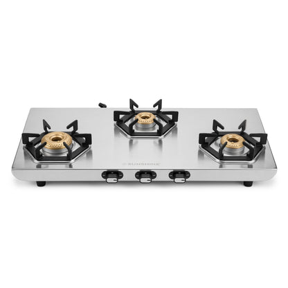 Enzo Stainless Steel Cooktop | Manual Ignition | 3 Burner