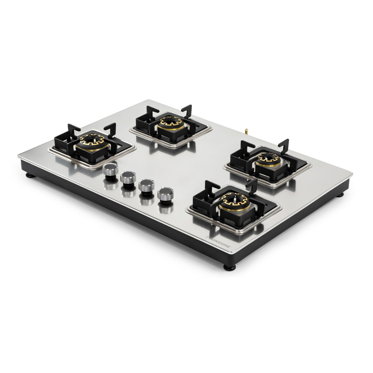 Rover Metal Hobtop – Honeycomb Steel Finish | 3 & 4 Burner |Brass Burners
