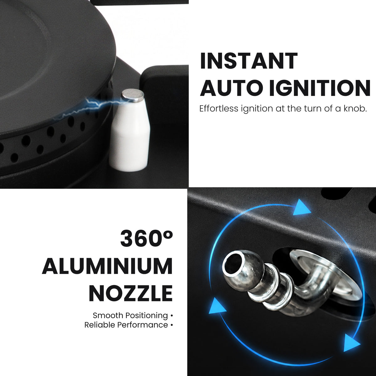 Peridona Built-in Hob | Liftable Burner System | 3 & 4 Burner