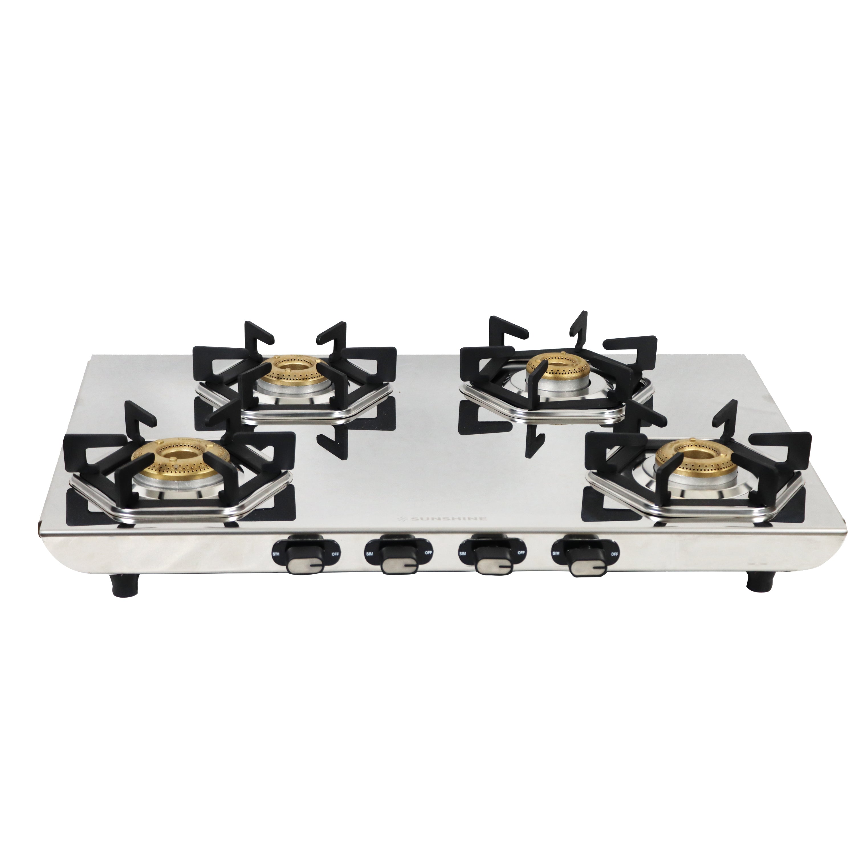 Sunshine Cooktop Sunshine Enzo Stainless Steel Cooktop, ISI Certified Manual Ignition 4 ...