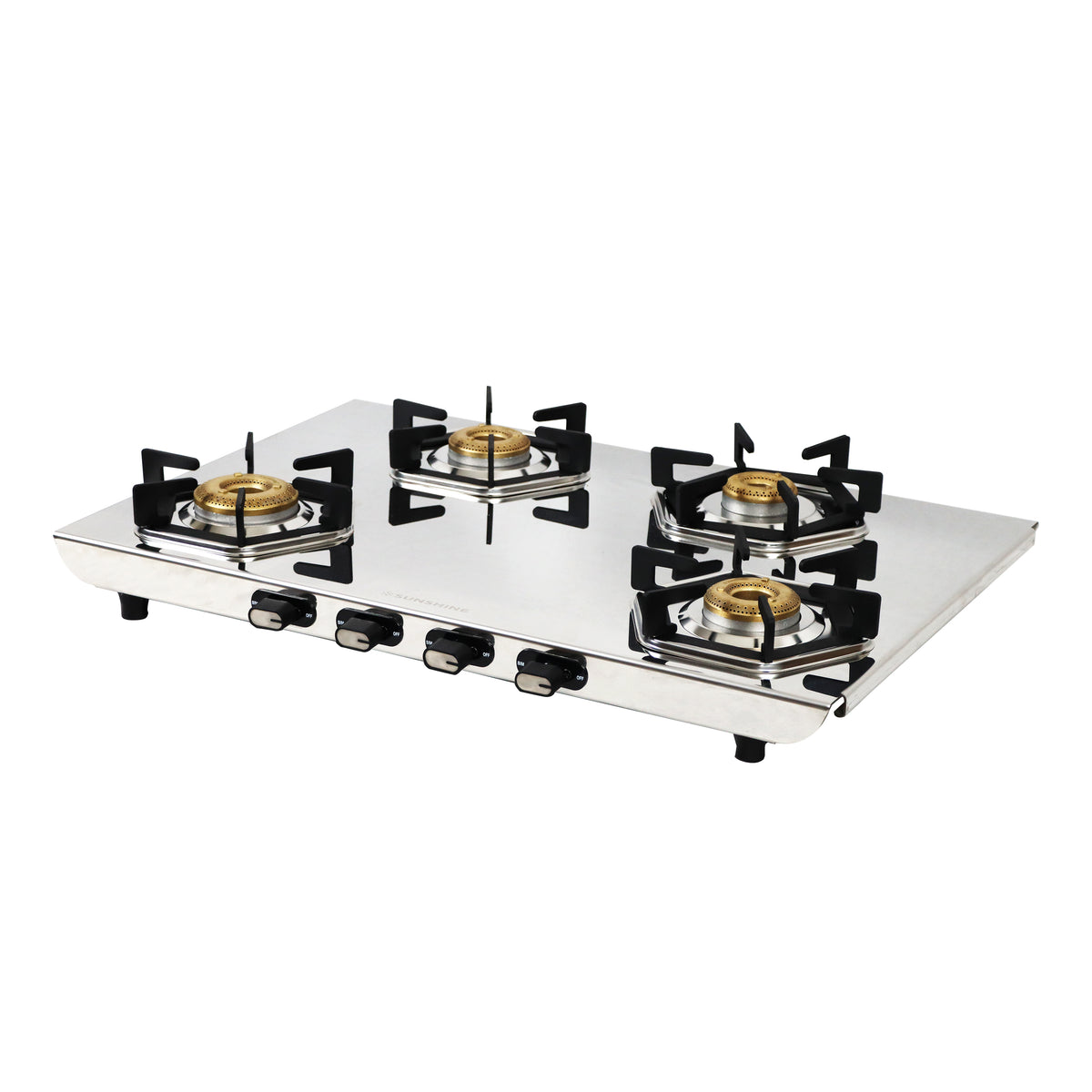 Sunshine Cooktop Sunshine Enzo Stainless Steel Cooktop, ISI Certified Manual Ignition 4 ...