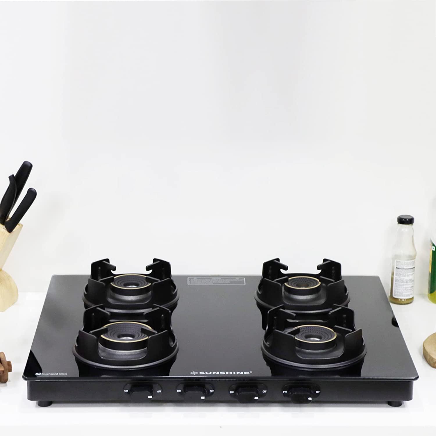 Sunshine Cooktop Sunshine Regal Pro 4 Burner Gas Stove Toughened Glass Cooktop Manual I ...
