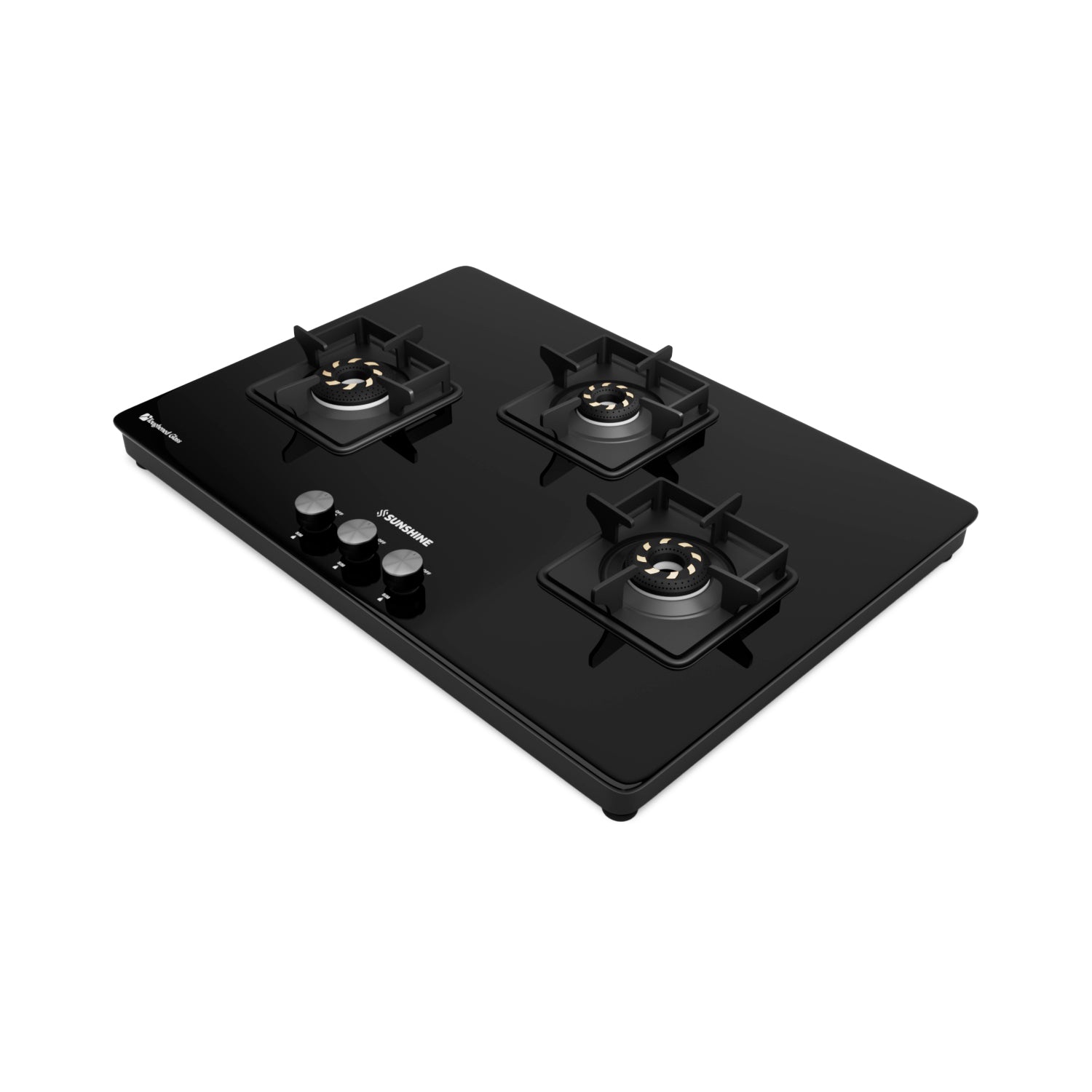 Sunshine Cooktop Sunshine Slimmest Magnite 3 Burner Glass Hob Top Cooktop Manual Igniti ...