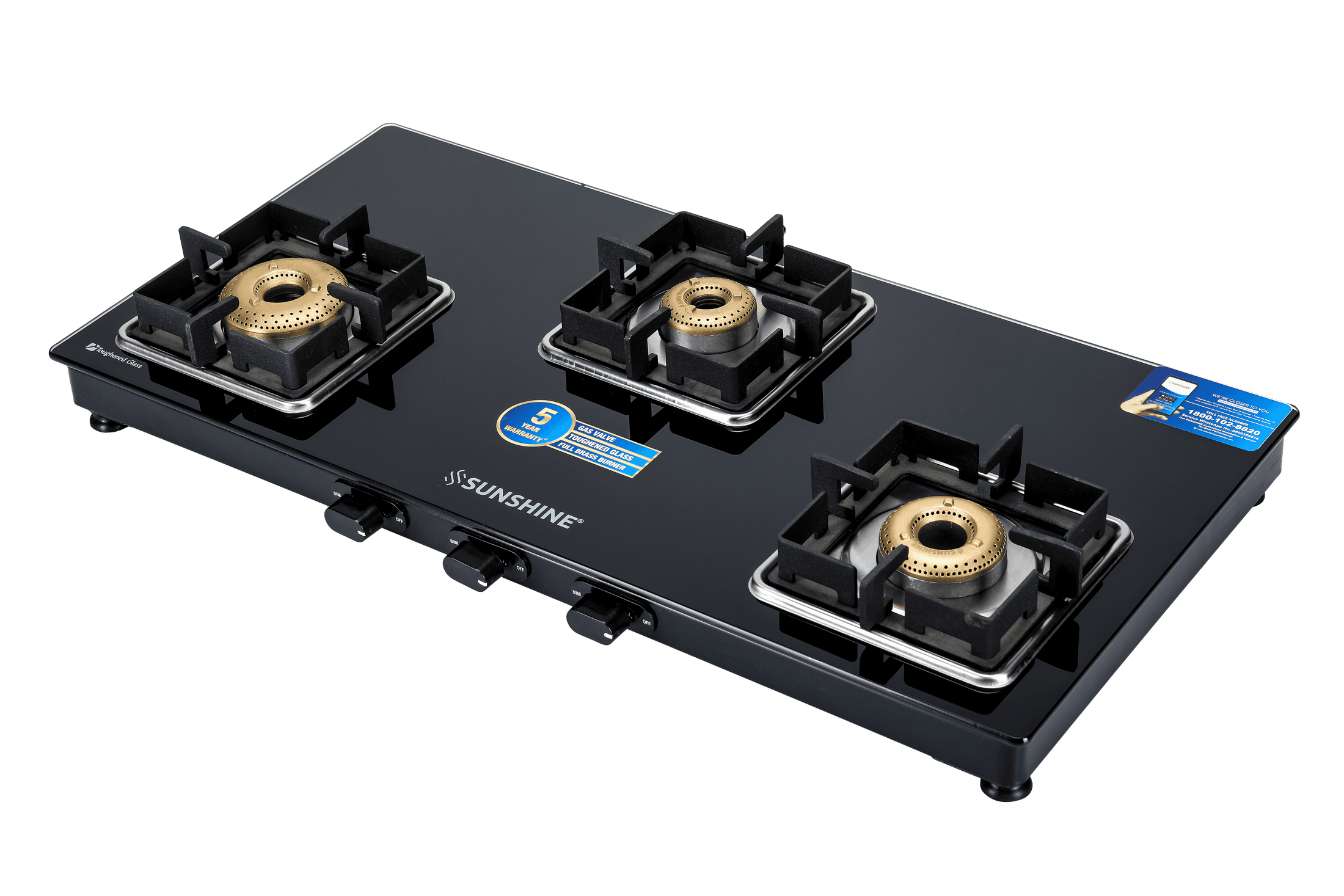 Sunshine Venue Three Burner Gas Stove Manual Ignition Sunshine Appliances